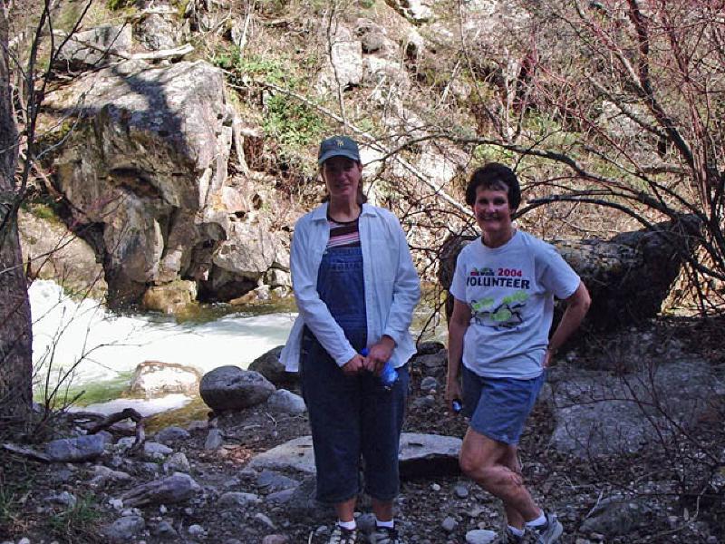 Marla's getting another dose of Spring on a hike with Penny Donelan, a family friend, and Mary, along No-Name Creek in Glenwood Canyon.