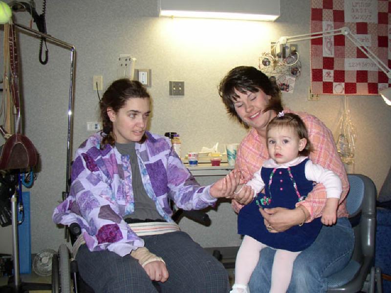Marla enjoying some time with Tiffany, a friend from High School in Glenwood Springs, and her daughter, Logan.