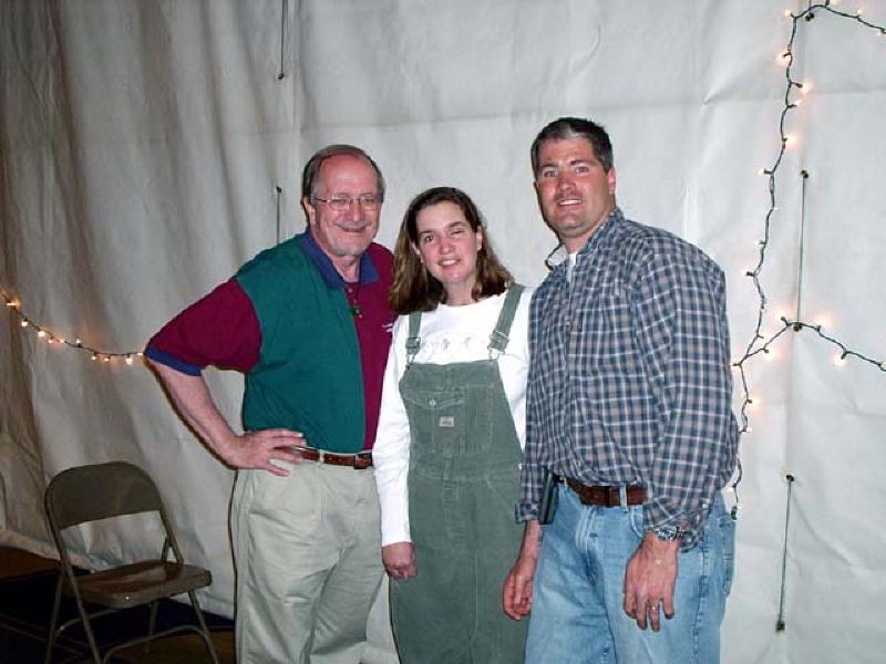 At Craig's evening St. patrick's Day dance, Marla surveys the dance floor with friends Ken and Billy, fellow Craig patients.