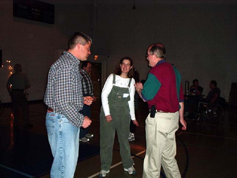 Billy, Marla, and Ken showing off their best moves on the floor.