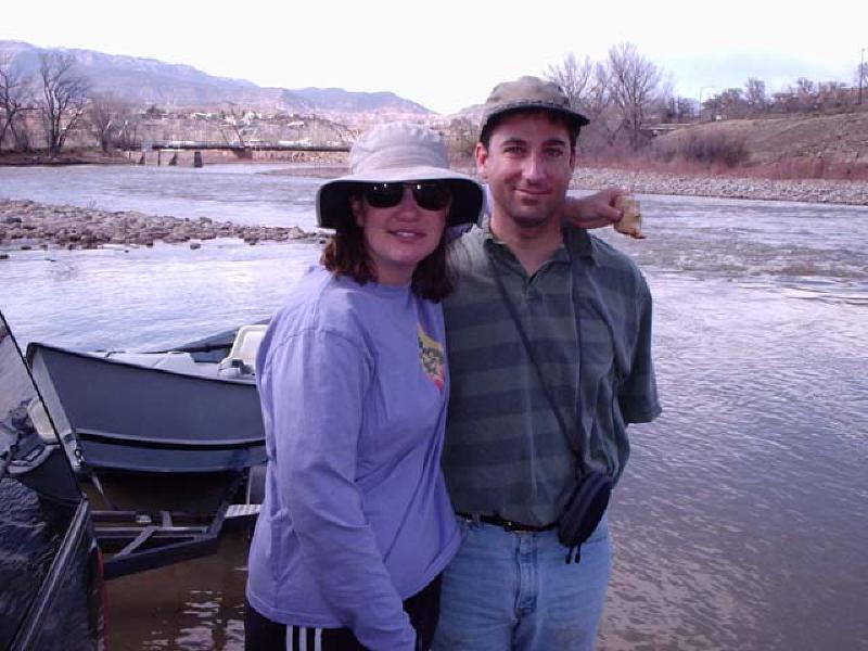 Marla with Mark at the conclusion of the float trip on the Colorado.