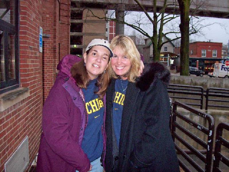 Marla's excited to be back in Ann Arbor at the University of Michigan Aphasia Program (UMAP). She and her friend Kristen are twins in their school colors! Marla and Kristen, who lives in Australia, first met in May 2006 at a session of the Aphasia Program in Ann Arbor.