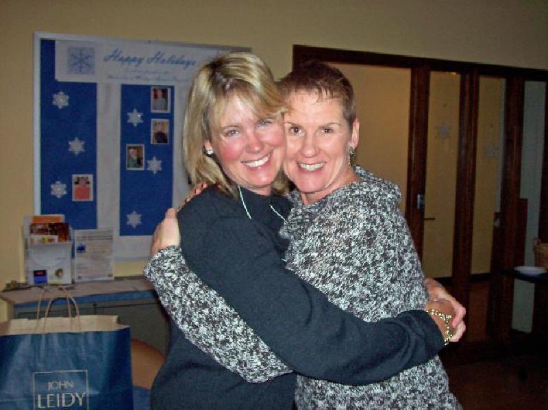 Kristen shares a hug with Joanne, one of the UMAP therapists.
