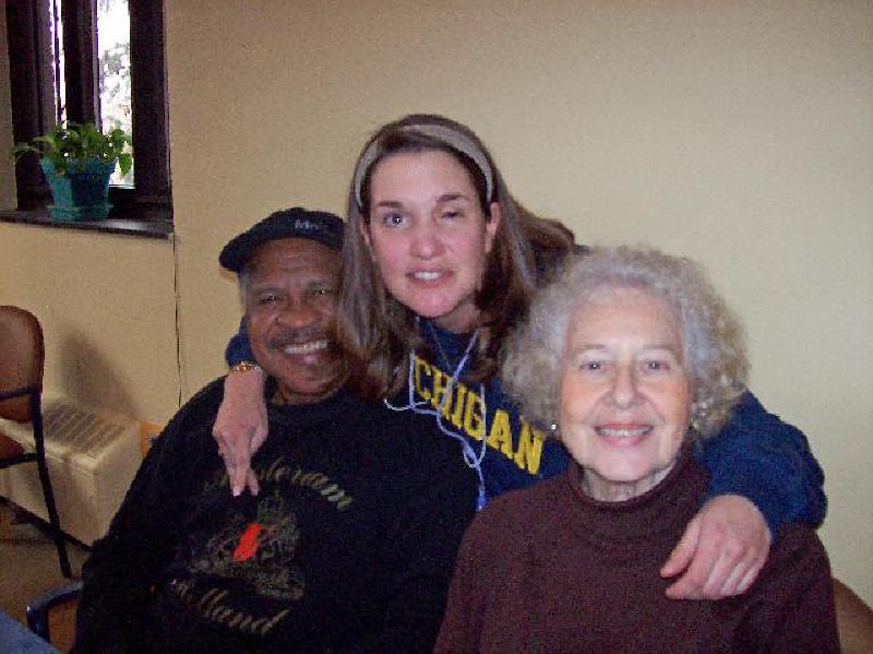 Louis, at left, is a retired teacher and a renowned jazz musician, and one of the UMAP program attendees. Louis and his band gave a concert one day during Marla's first UMAP session in May, 2006. Louis has made tremendous progress since the May 2006 UMAP session. Louis' wife Lulu is on the right. Very alliterative names!