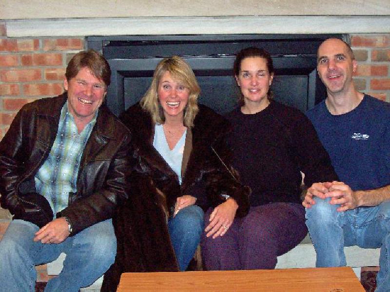 The gas fireplace in the lobby of Marla's hotel/apartment suites is a good place to warm your back. During this winter's session, almost all of the UMAP attendees stayed at the same place as Marla, which made for some good extra-curricular cameraderie. Kristen's husband is at left, in town from Australia.