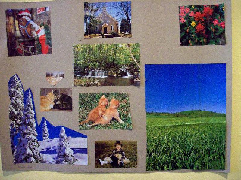 Hmmm, do you think Marla's collage focuses on a few of her favorite things?