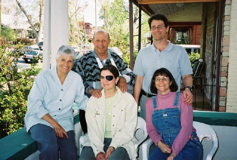 Marla enjoys a dinner visit from Aunt Judy, Uncle Joe, Cousin Valerie and her husband, Mike.