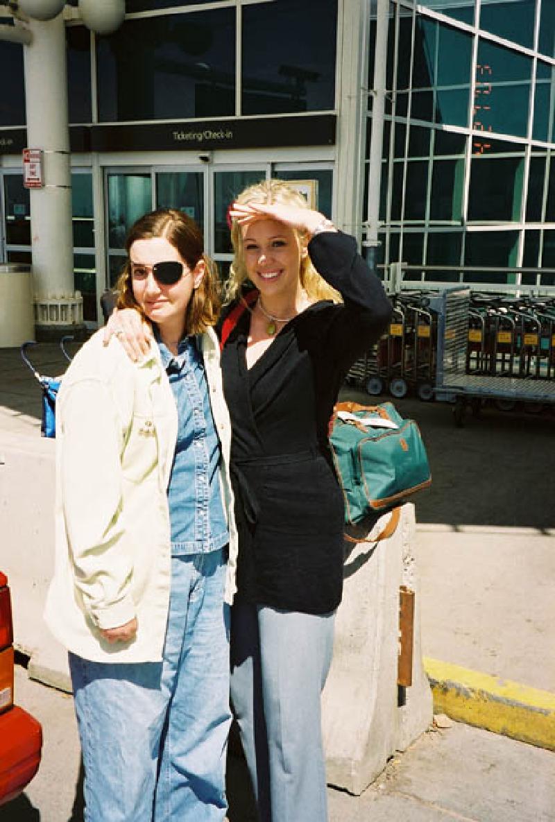 Marla seeing Nicole off at DIA. Good-bye isn't easy, especially for someone as loved as cousin Nicole.