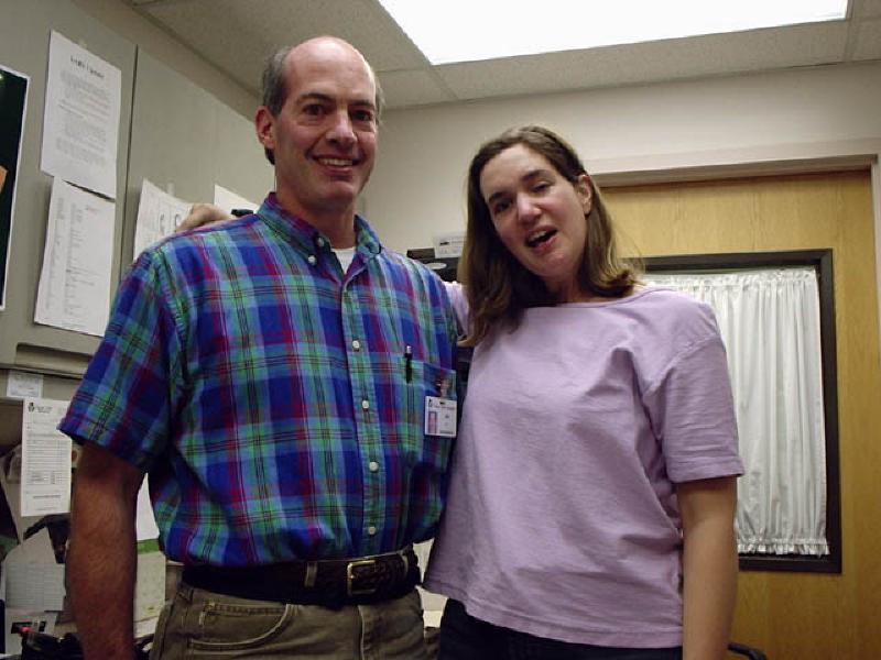 Marla works with Joe Mazotta, a physical therapist at Valley View Hospital, when she is in Glenwood Springs.
