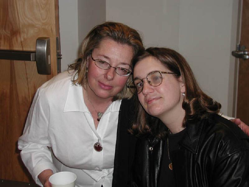 Roberta and Marla share a celebratory hug after the wonderful performance.