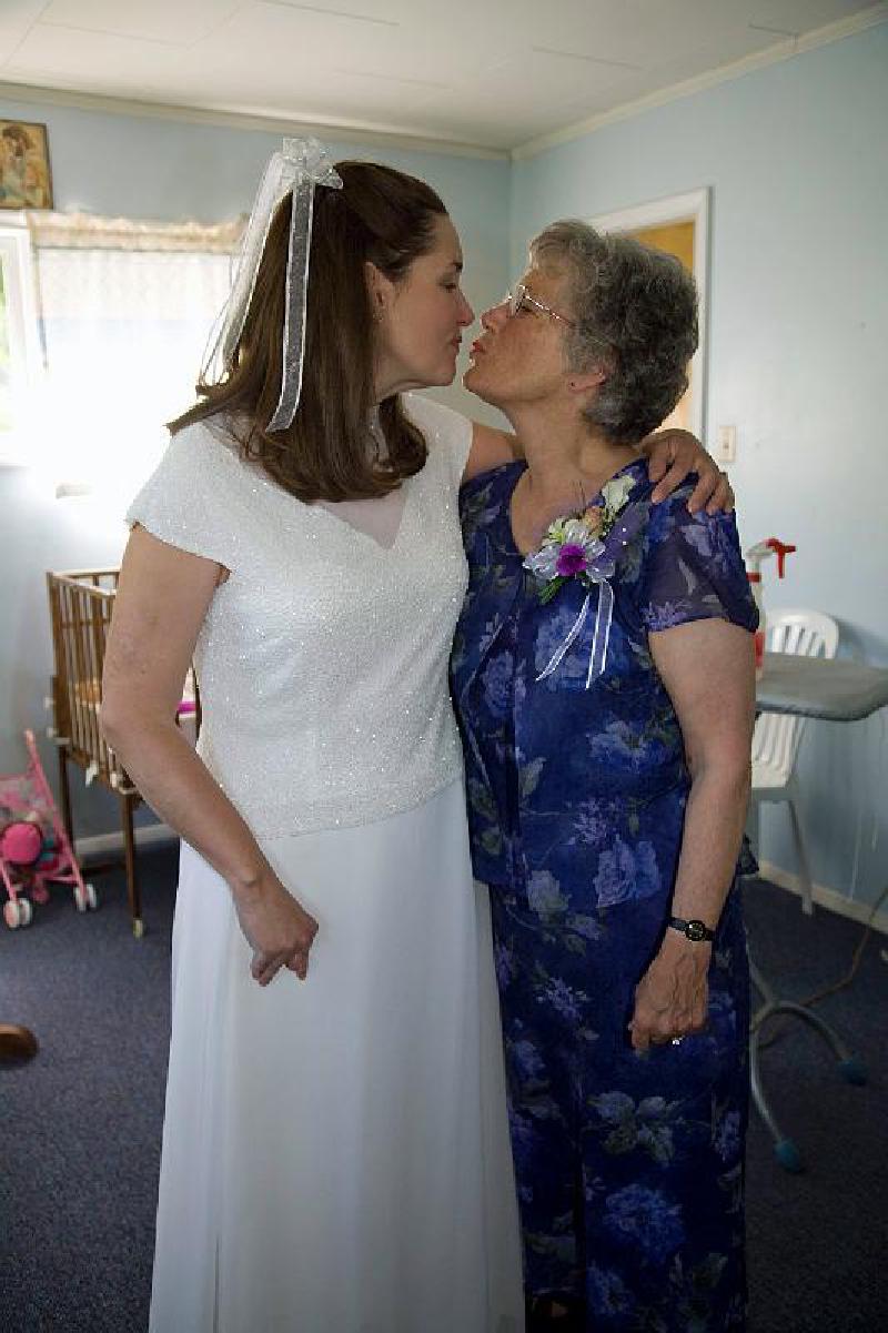 Marla and Mark's Wedding / The Bride and Mother of the Bride 5/2008 Mary and Marla share a moment together before the ceremony.