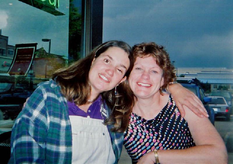 Marla had fun on some outings with friends during the evenings and free time of Speech Camp. She and friend Vicki Shock are enjoying dinner together.