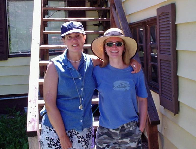 Watching the Strawberry Days parade in Glenwood Springs with friend Sabrina Whitehouse.