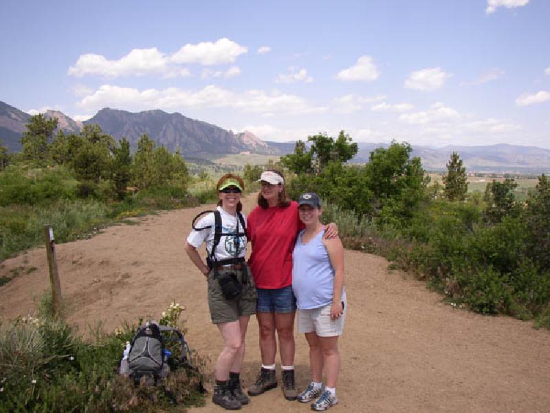 Jean and Peggy, Marla's original PT and OT from Craig Hospital, out for a hike on Marshall Mesa outside of Boulder, as a birthday treat.