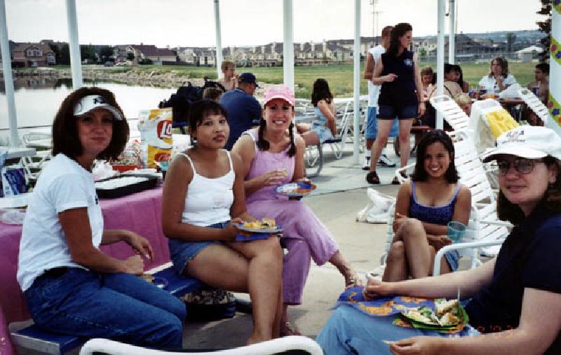 Celebrating Marla's 30th birthday with friends by the poolside in the sun!