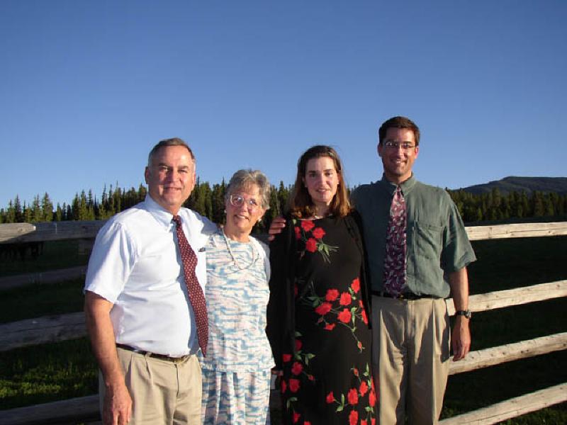 The whole family attended the wedding of Jimmy Capra and Marianne Wanek atHigh Mountain Ranch near Steamboat Springs. Jimmy's mother Linda, is a friendof Mary's dating back to their youth growing up in Ouray.s