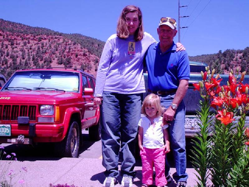 Having fun with Uncle Joe Zanin and cousin Hannah, during a visit to Glenwood Springs.