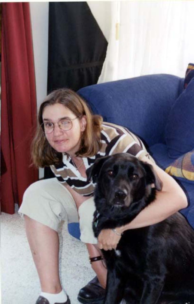 Marla spending some time playing with friend Missy's dog, Harvey.