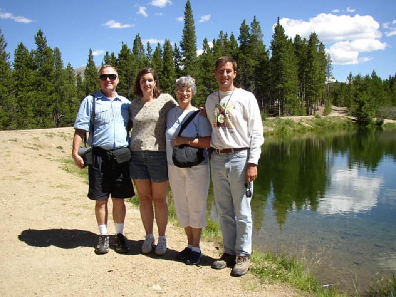 Marla takes in the scenery near the lake at the Breckenridge Outdoor Education Center (BOEC),as she anticipates the exciting week ahead while saying good-bye to the family.