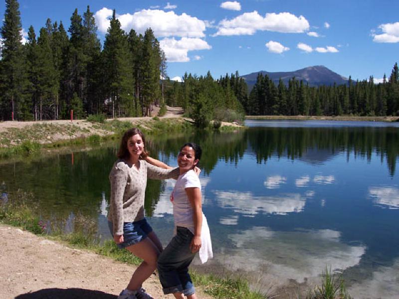 Marla and Vikki are off to becoming fast friends as they goof off by the lake.