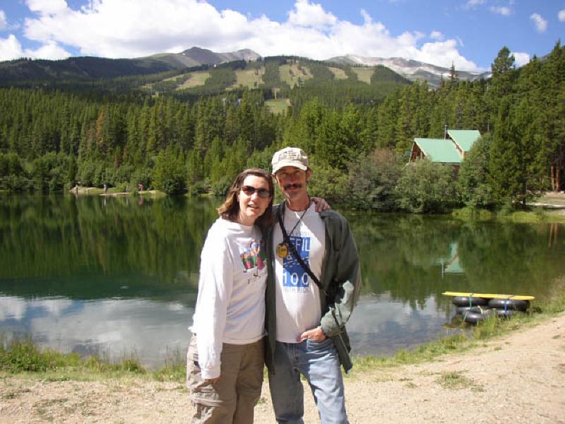 Laughs with friend Rennie Hart, a BIAC volunteer. Rennie is also a fellow TBI survivor.