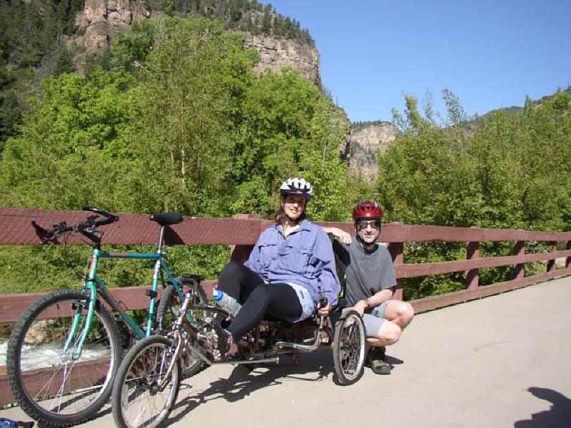 Marla's and Mark out for a morning ride along the Canyon trail.