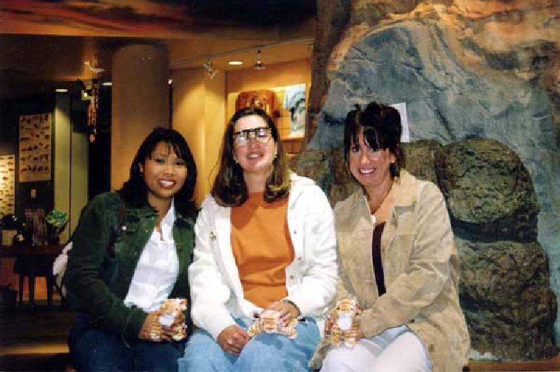 Missy, Marla, and Steffie enjoying themselves on a tour of the deep seas at Colorado Ocean Journey.