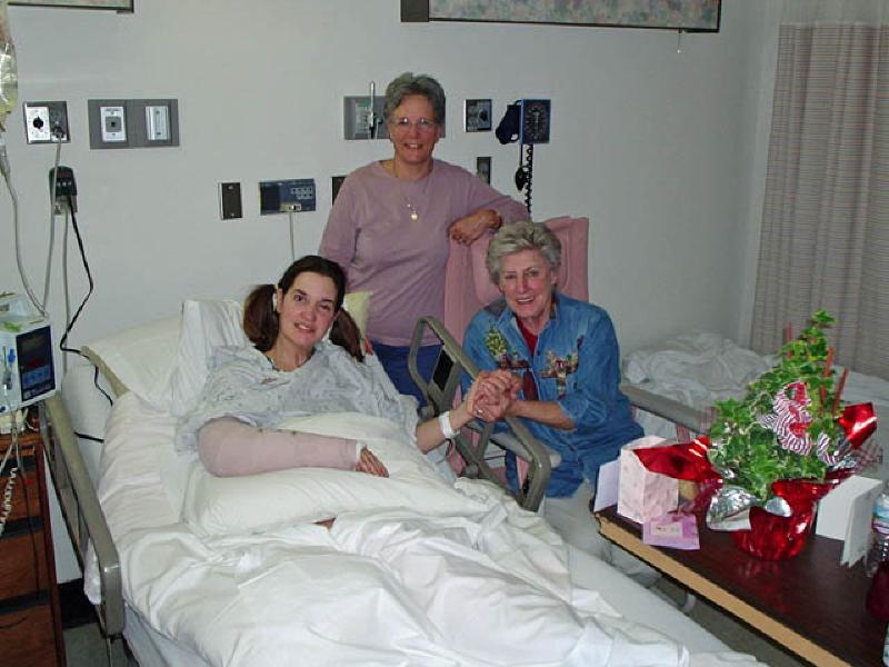 Marla's Godmother Marge Cooper pays a visit after Marla's arm surgery.