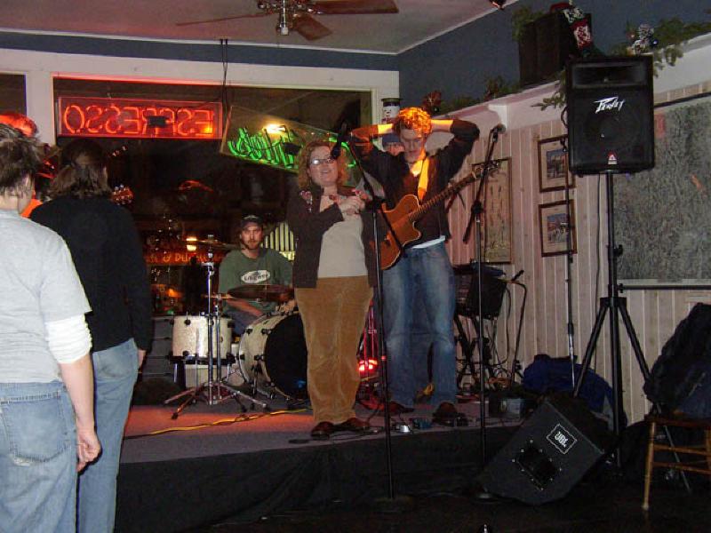 During a break in the show, Sarah Wilson, another classmate of Marla's from Glenwood Springs High School, talks to the crowd about Marla's recovery process, and the reason behind the benefit concert.