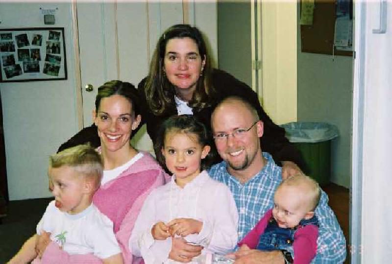 Marla Gettman, with Marla Miller, her husband Chadd, and their cute kids. Marla and Chadd are good friends from high school, who worked tirelessly on Marla's benefit dinner.
