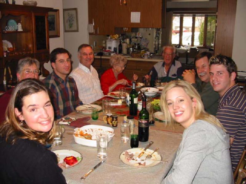 The whole family enjoys Christmas dinner together at the home of grandparents Howard and Mary Williams in Montrose, Colorado. Cousin Nicole and husband Nick flew in from Louisiana, and Aunt Margaret and Uncle Marty from Los Angeles. Lots to be thankful for this holiday season!