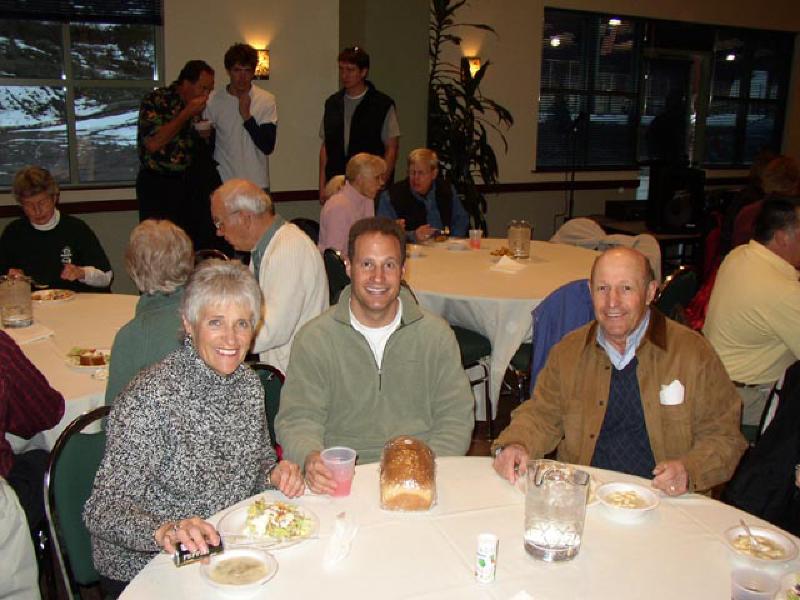 Mom's sister Judy and family down from Aspen, enjoying the superb dinner and the amenities of the Glenwood Springs Community Center.
