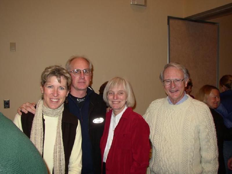 Rob and Melissa Jankovsky, and Barb and Bill Lorah, enjoying some conversation.