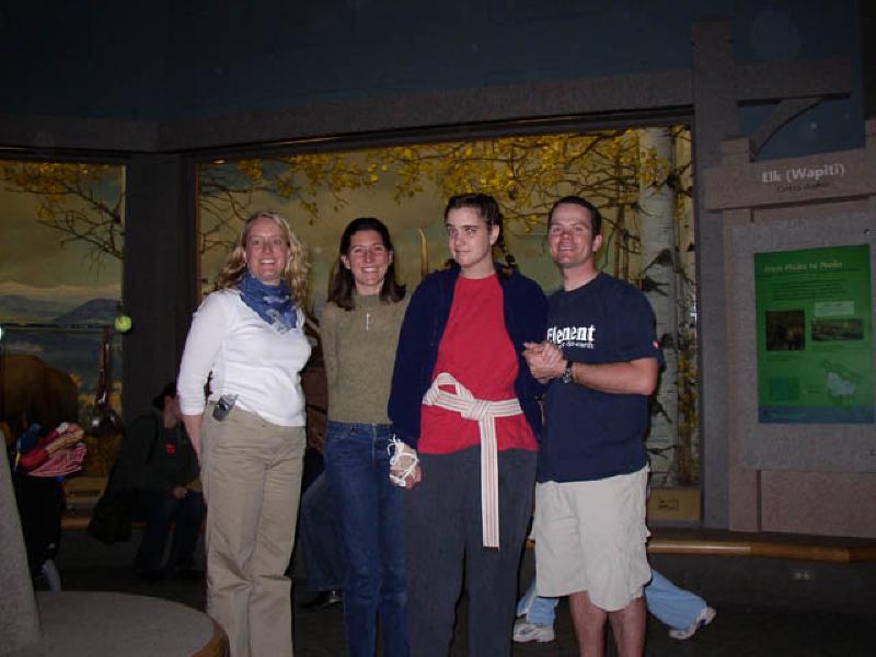 Marla is joined by friend Joslyn Schoemer, left, who is the director of the new Space Odyssey gallery at the Denver Museum of Nature and Science. Joslyn gave Marla and friends a VIP sneak preview tour of the brand new ultra-modern Gates Planetarium, scheduled to open in June, 2003.